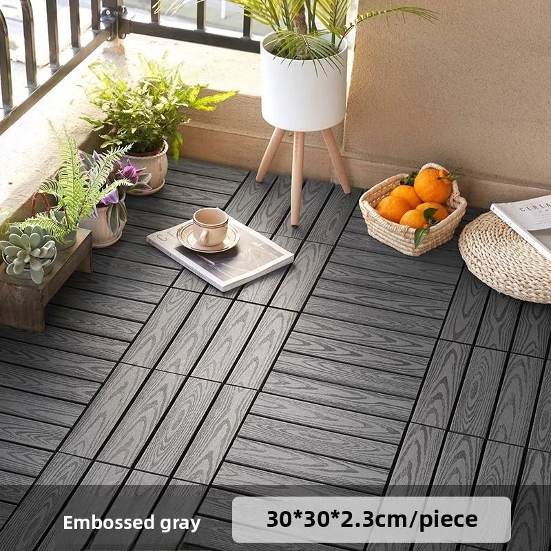 Costoffs Acacia Wood Interlocking Flooring Tiles Deck Tiles, Pack of 10/27, Water-Resistant & Non-Slip for Indoor/Outdoor