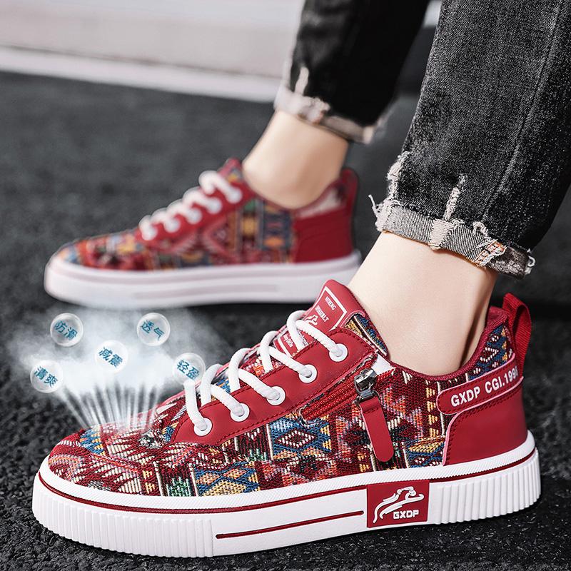 Fashion Fabric Breathable Increased Internal Flat Platform Shoes38-48 New Sneakers Casual Mens Designer Ethnic Style Board Shoes