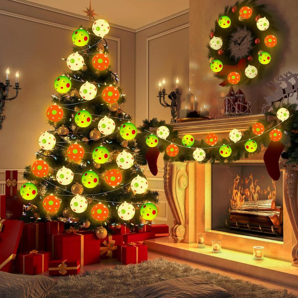 1.5m 10-LED Remote Control Christmas Ball Decorative Light Polka Dot Stripe Festive Atmosphere Light  (Without Batteries)