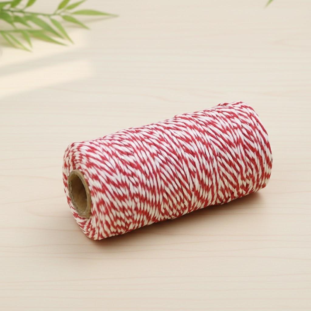 

DIY Cotton Thread Hand Woven Rope Crafts Gift Packing Home Decoration 3937 Inch Length Natural Fiber Cord красный