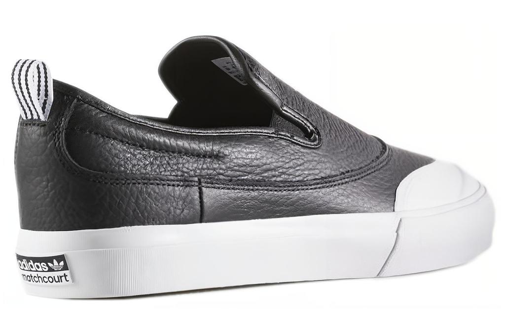 adidas Originals Matchcourt Slip Resistant Abrasion Resistant Low Top Skateboard Shoes Unisex Black White CG4512