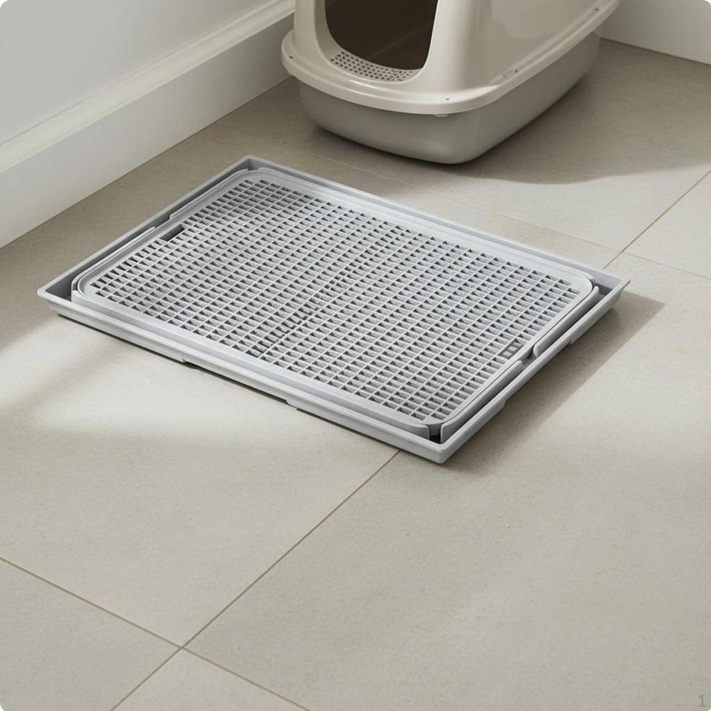 Cat Litter Mat AntiTracking Trapping WaterResistant Pet Accessory Khaki 1 PC