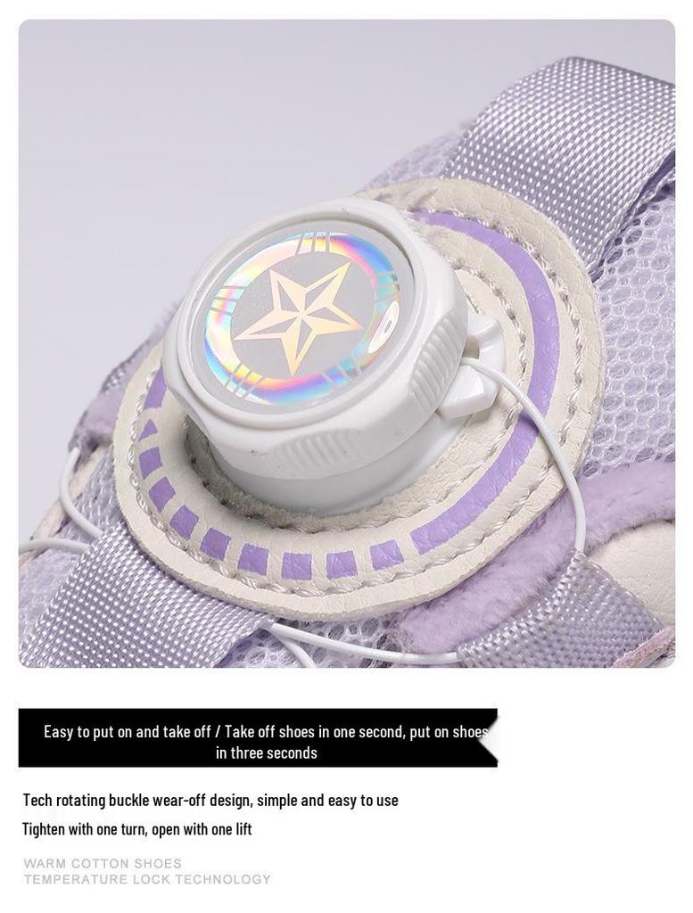 Mädchen Winter 2025 Leder Laufschuhe mit Samtfutter - Warmes und Verdicktes Design