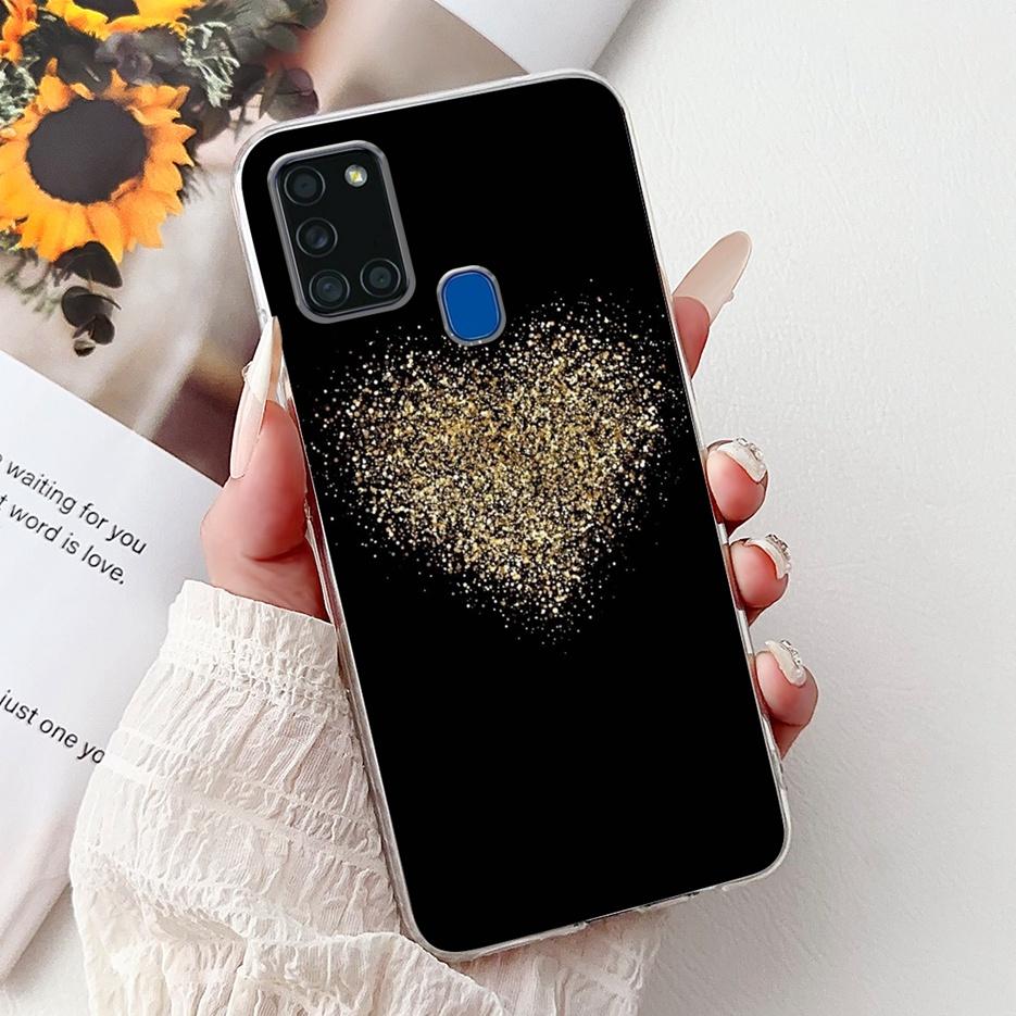 For Samsung Galaxy A21S Case SM-A217F Cute Lucky Koi Painted Cover Soft Slim Phone Case For Samsung A21s A217F Back Cover Bumper