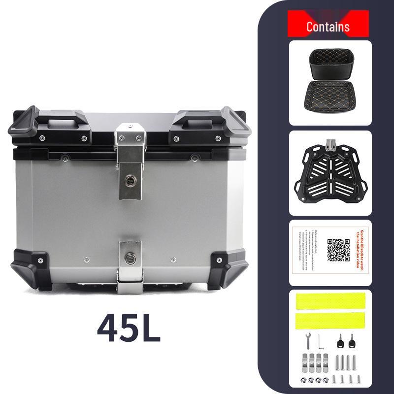Quick Release Aluminum Motorcycle Tail Box - Available In 28L To 100L Capacities