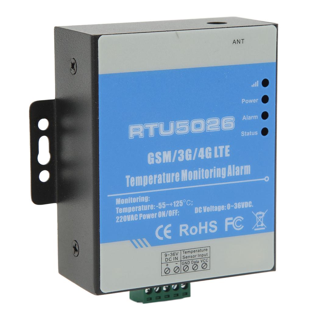Temperaturlarm 12VDC GSM 3G 4G RTU Metall för Solkraftverk Meteorologiskt Observatorium