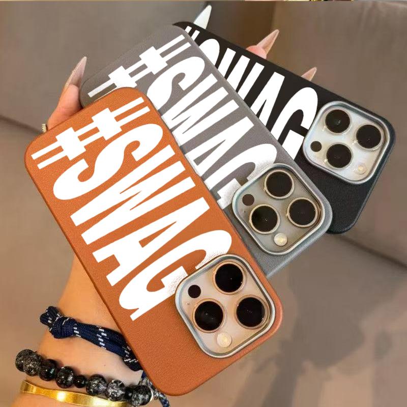 SWAG Letter Lichee Pattern Phone Case for Xiaomi Redmi 12 13 13C 14C 12C Redmi Note 14 13 12 Pro Plus 11 Shockproof Bumper Cover
