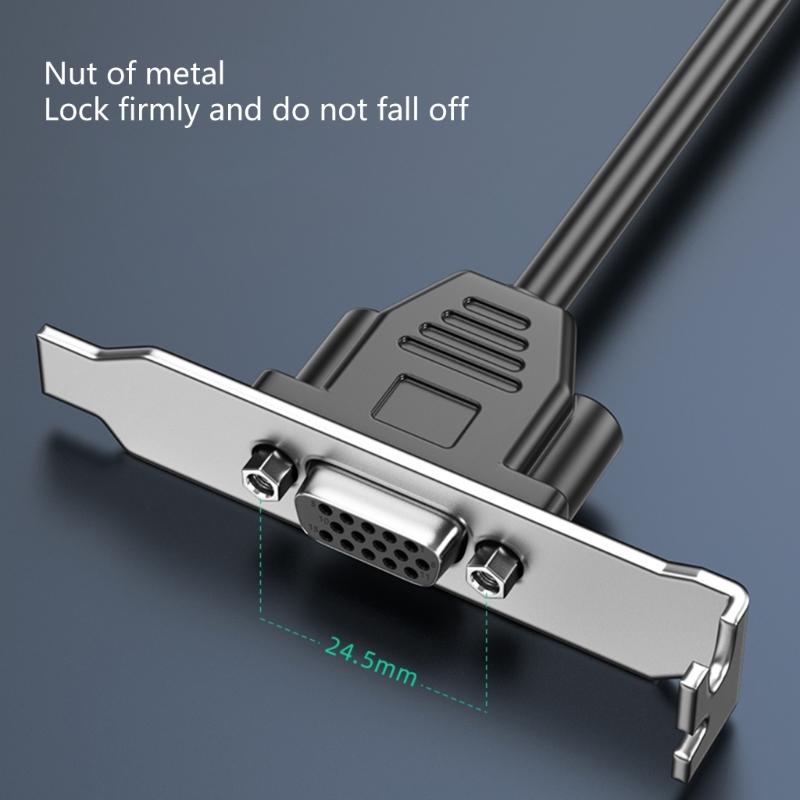 High Resolution VGA Extension Cord 30cm, 1920x1080P Support for Laptop and Desktop Video Devices Displays Connection