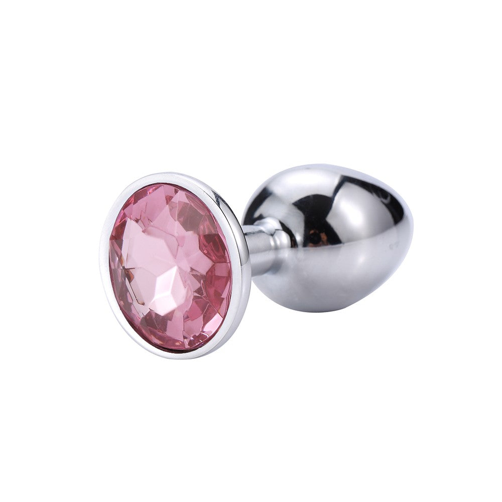 Aluminum Butt Plug Pink Jewel Small Ry 001 Pnk