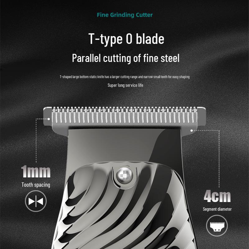 1400mAh USB Rechargeable Electric Hair Clipper for Home Use - Carving, Bald, and Body Hair Trimmer
