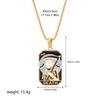 New Design Colorful Enamel Tarot Cards Pendant Necklaces  18K Gold Plated Sun Star Moon Box Chain Choker Jewelry for Women