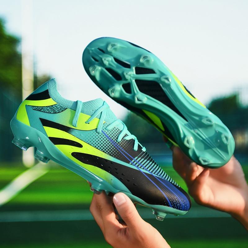 Football Shoes Low-top Fly-woven Socks Shoes Men and Women Children Long Broken Nails Youth Sports Shoes