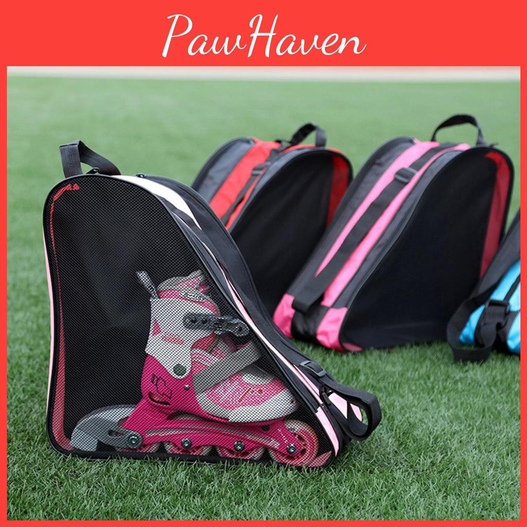 Skate Case Bag Carry Breathable For Kids Roller Skates Inline Skates Ice Skates Protective Pads