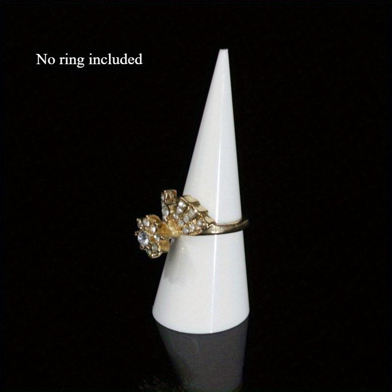 

Solid Jewelry Ring Display Stand Solid Finger Shape Ring Photography Presentation Holder Exhibition Storage Rack белый