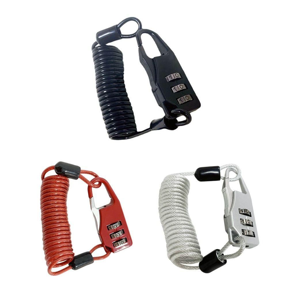 3-digit Locks Wire Rope Padlock Anti-theft Smart Combination Lock Code Security Lock