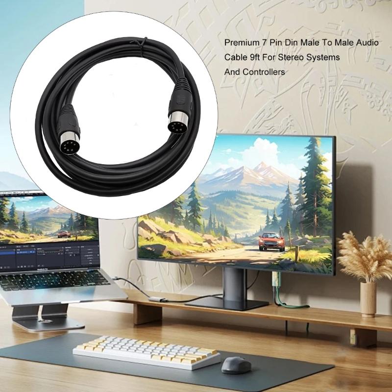 DIN 7-Pin Stecker auf Stecker Kabel Din7Pin Audiokabel Für Stereoanlagen Und Controller DIN7PIN Anschlusskabel 1m/39.37inch