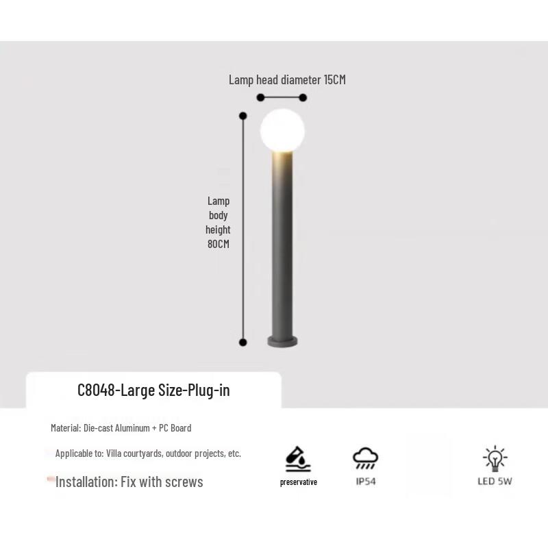 Xuan Yong Outdoor Rechargeable Stainless Steel Garden Light