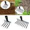 Garden Rake Head Leveling Mulch Leaf Rake Heavy Duty Accessories Hand Weeder Loosening Soil for Backyard Lawn