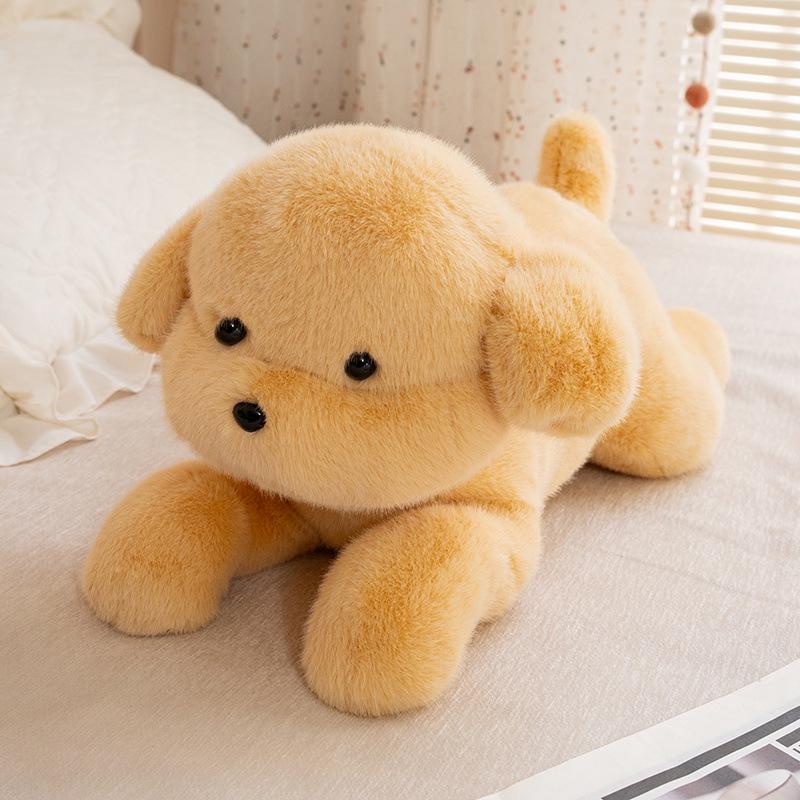 

Мила велика плюшева подушка-собака, що лежить, і лялька для ліжка для дівчаток Small: 45cm коричневий