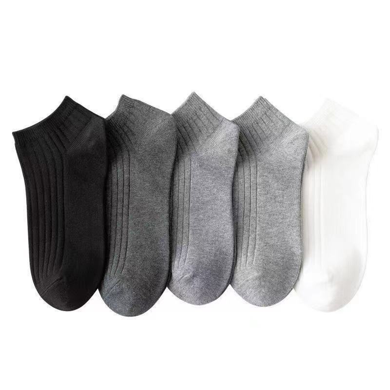 Men's Summer All Match Solid Color Breathable Sweat Absorbing Socks