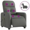 Vidaxl Reclining Massage Chair, Electric, Dark Grey, Fabric