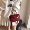 2025 Winter New Niche Design Crocodile Pattern Versatile High-end Sense Portable Small Square Bag Single Shoulder Messenger Kelly Bag