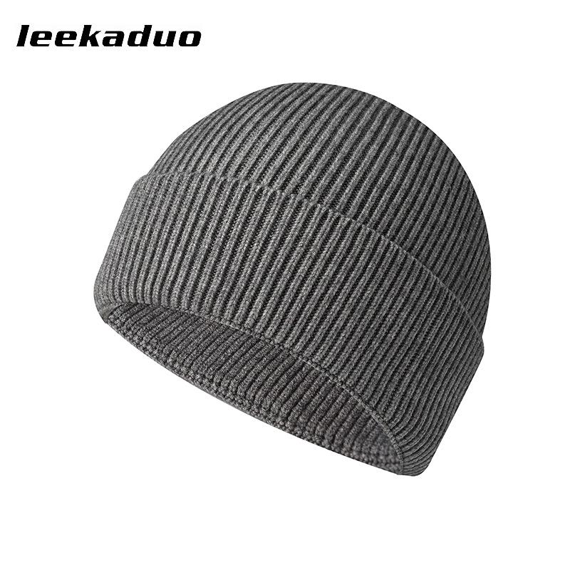 Hat Women's Winter Knitted Hat Men's Outdoor Cold Hat Warm Knitted Hat Solid Color Ear Protection Hat