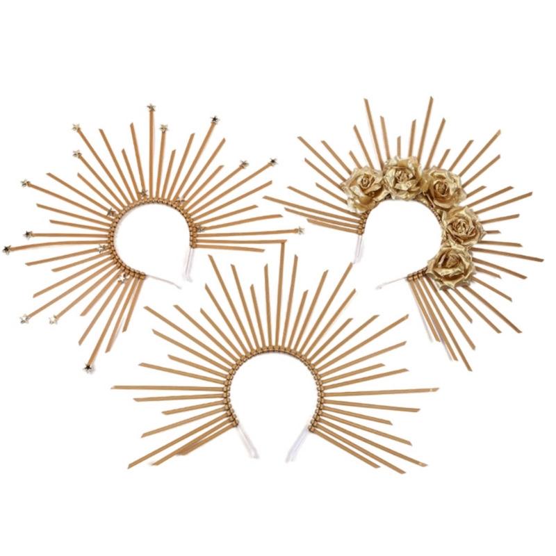 Women Head Jewelry Stylish Sun Headband Fashionable Headpiece Elegant Headpiece Alloy Material for Parties and Weddings
