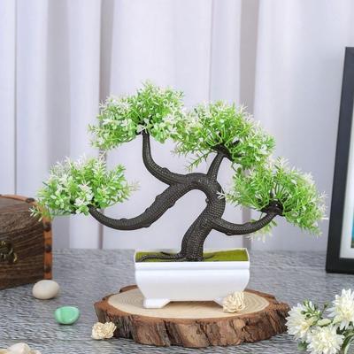 1 Stück Künstlicher Bonsai-Blumenbaum mit Designer-Topf für Heimdekoration, Künstliche Pflanze Bonsai Falscher Baum, Wohnzimmertischpflanzen