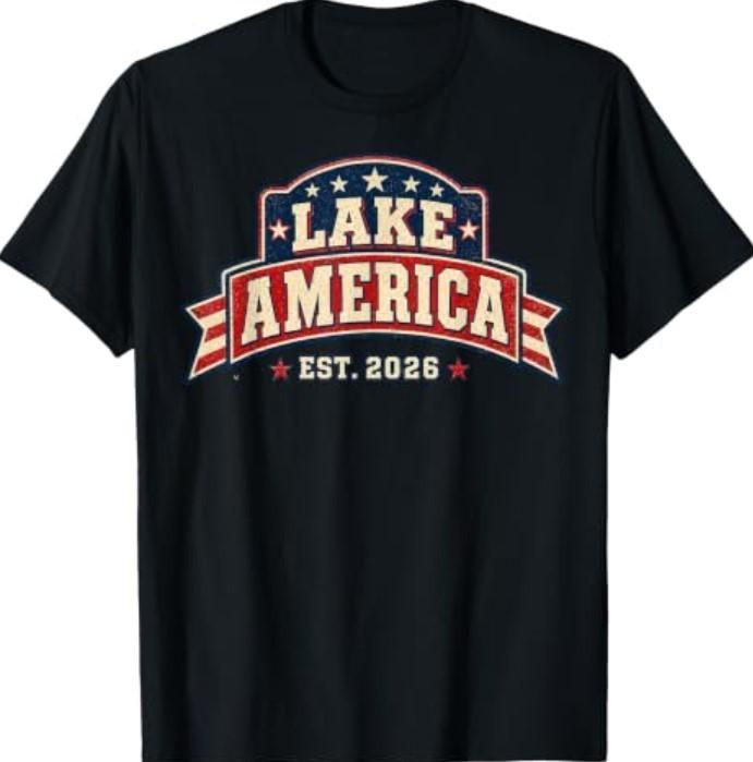 Vintage Lake America EST 2026 Patriotic T-Shirt1