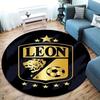Club León Football Club Round Area Rug,Carpet Rug for Living Room Bedroom Sofa Playroom Decor,Non-slip Floor Mat