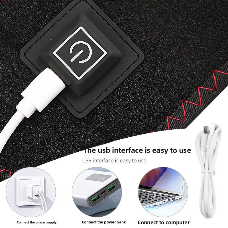 Intelligent Temperature Control USB Electric Heating Wristband with Velvet Inside To Keep Warm Tendon Sheath Mouse Hand Electric Heating Wristband