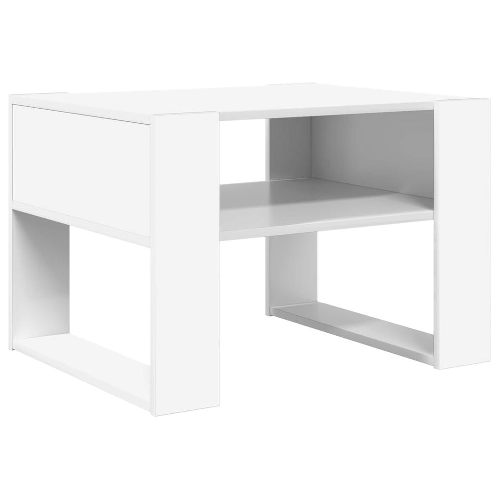 Coffee Table with Storage White 66 x 53 x 45 cm Particleboard