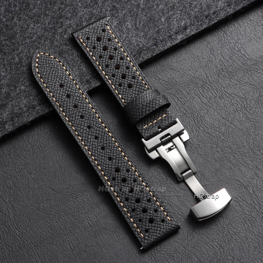 

Vintage Handmade Watch Strap 18mm 19 20mm 22mm Leather Strap Gray Black Brown Blue Breathable Watchbands Quick Release Wristband 18mm&no logo чёрный
