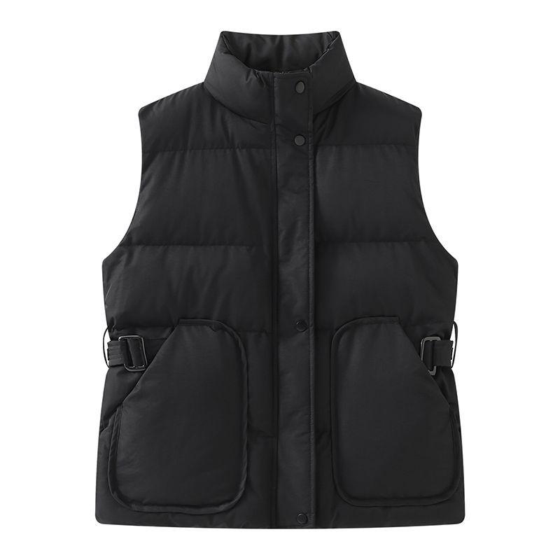 Verdickte handgestopfte Baumwollweste Damen Kurzmantel Herbst und Winter Neu Koreanische Version Lockere vielseitige Weste Jacke Damen