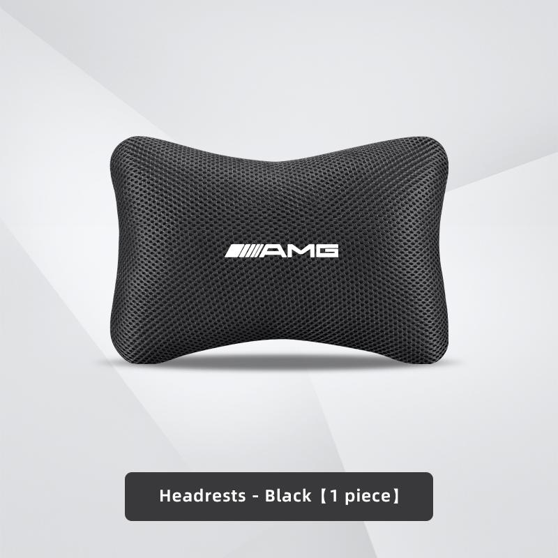 

Car Headrest Ice Silk Neck Pillow Lumbar Support Pillow Accessories Car Hub Cap For Mercedes Benz AMG W214 W205 W204 W206 W213 W