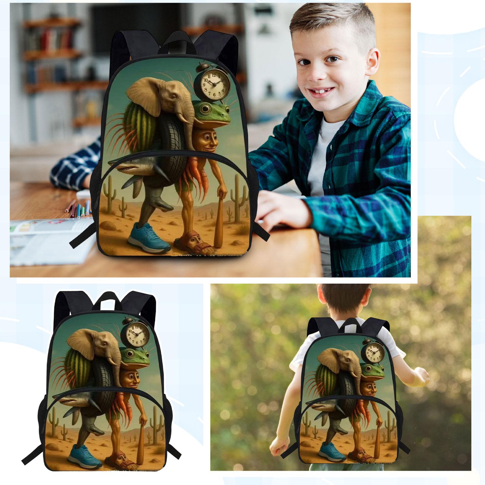 

Рюкзак, Рюкзак с 3D цифровой печатью, Рюкзак для возвращения в школу, Школьная наплечная сумка для студентов и фанатов One Size