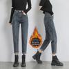 Women's Plush and Thickened Slim Straight-Leg Jeans - 2021 Korean Winter Style