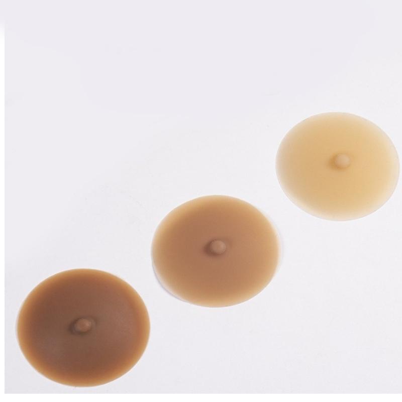 Realistic Adhesive Silicone Nipples Reusable Attachable Breast Pasties Pads for Breast Forms Crossdressing Mastectomy