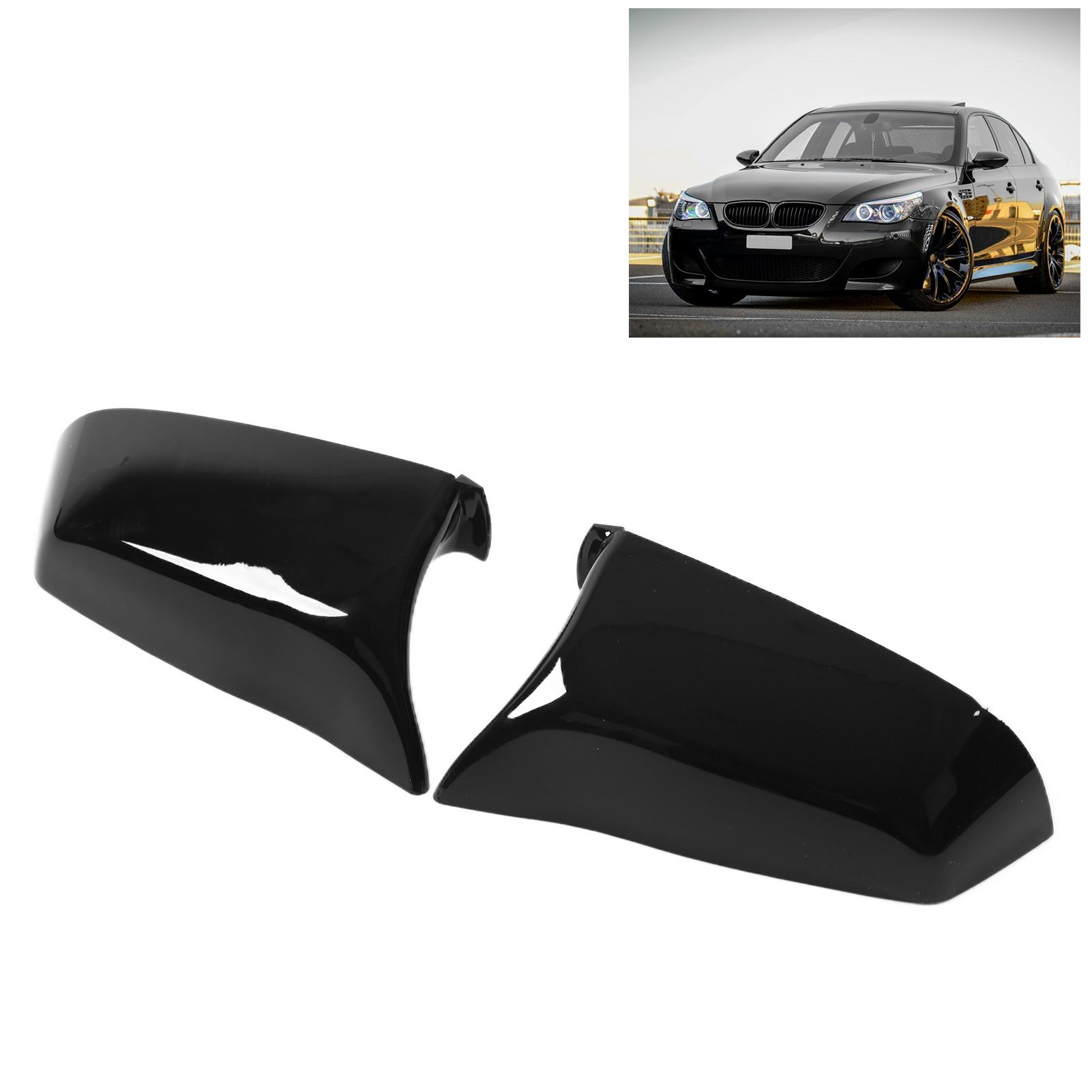 

2pcs Side Door Mirror Cover Left Right 51167187431 Replacement for E60 E61 F10 F11 F01 F02 2008‑2013