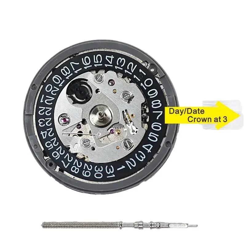 Japan Original Nh35 Werk Krone bei 3.8 3 6 Nh35A Mit Schwarzem Datum Automatik Mechanische Uhr Zifferblatt Mods Reparatur Uhrmacher