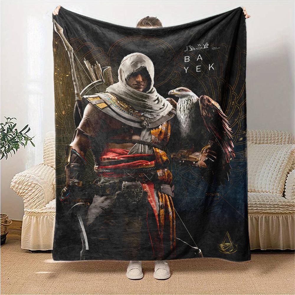 1pc Blanket - A-Assassin's Creed  Print Design,Lightweight Blanket for Sofa,Bed- Soft &Warm,Gift for All Seasons