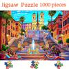 2000/1000/1314/520pcs Jigsaw Puzzle - Family Fun Adult Puzzle with Vibrant Cityscape Design, Portable Cuboid DIY Art Decor, Hi