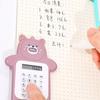 Portable Calculator Cute Bear Style 8 Digit Calculator Mini Cartoon Calculator for Girl Students Gift Brown Bear