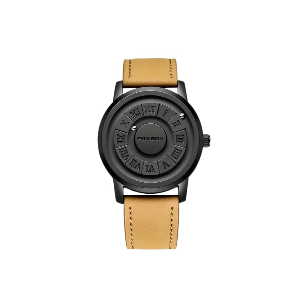 Men s Fashion Watch Magnetic Bead Waterproof Sports Watch with Adjuster and Storage Case