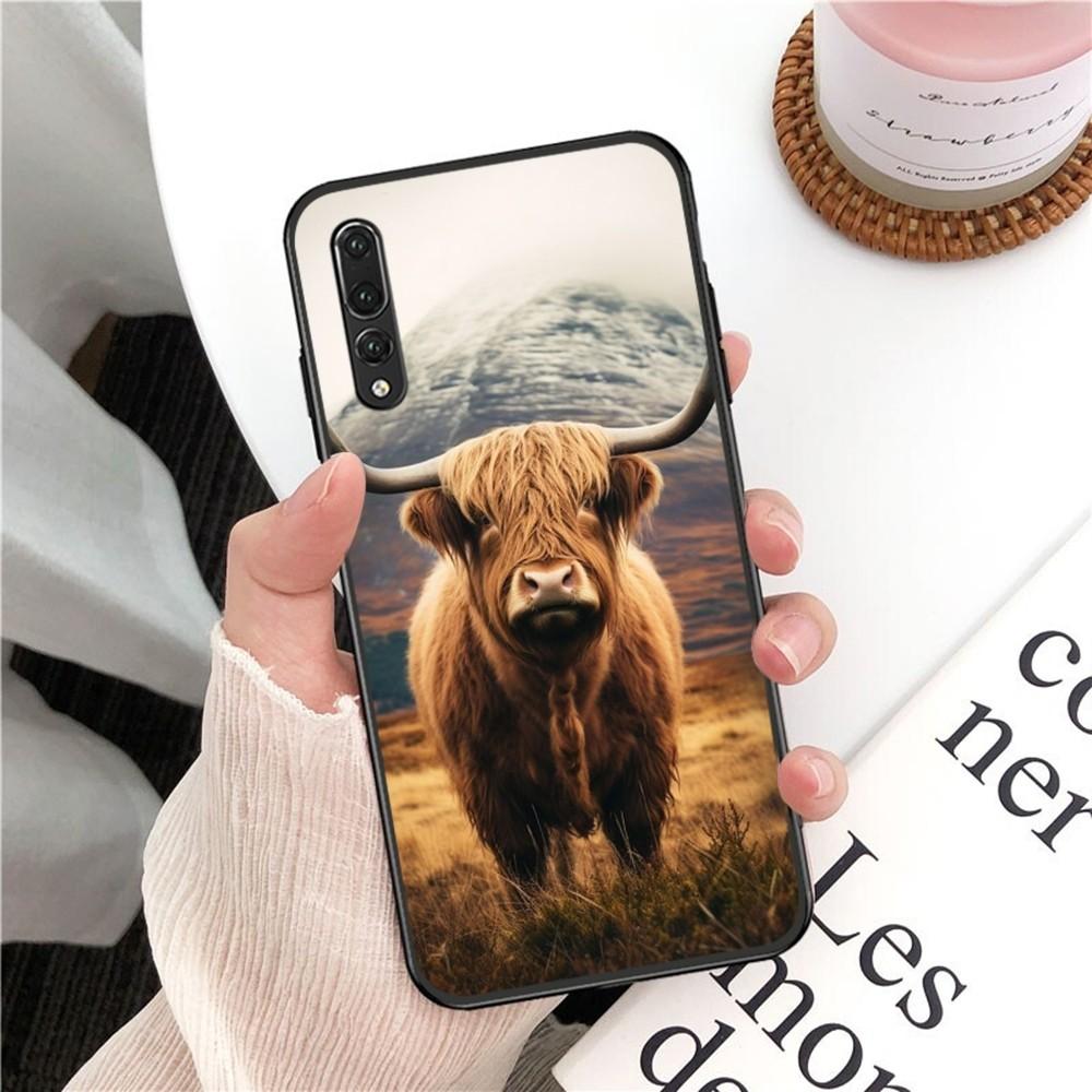 

Cute Highland Cow Phone Case For Huawei P 8 9 10 20 30 40 50 Pro Lite Psmart Honor 10 Lite 70 Mate 20lite Huawei P20