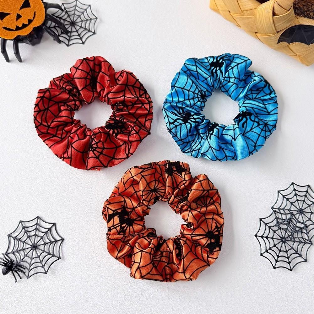 Bat Pumpkin Hair Clip Gothic Halloween Scrunchie Fashion Spider Web Hair Bow Wedding