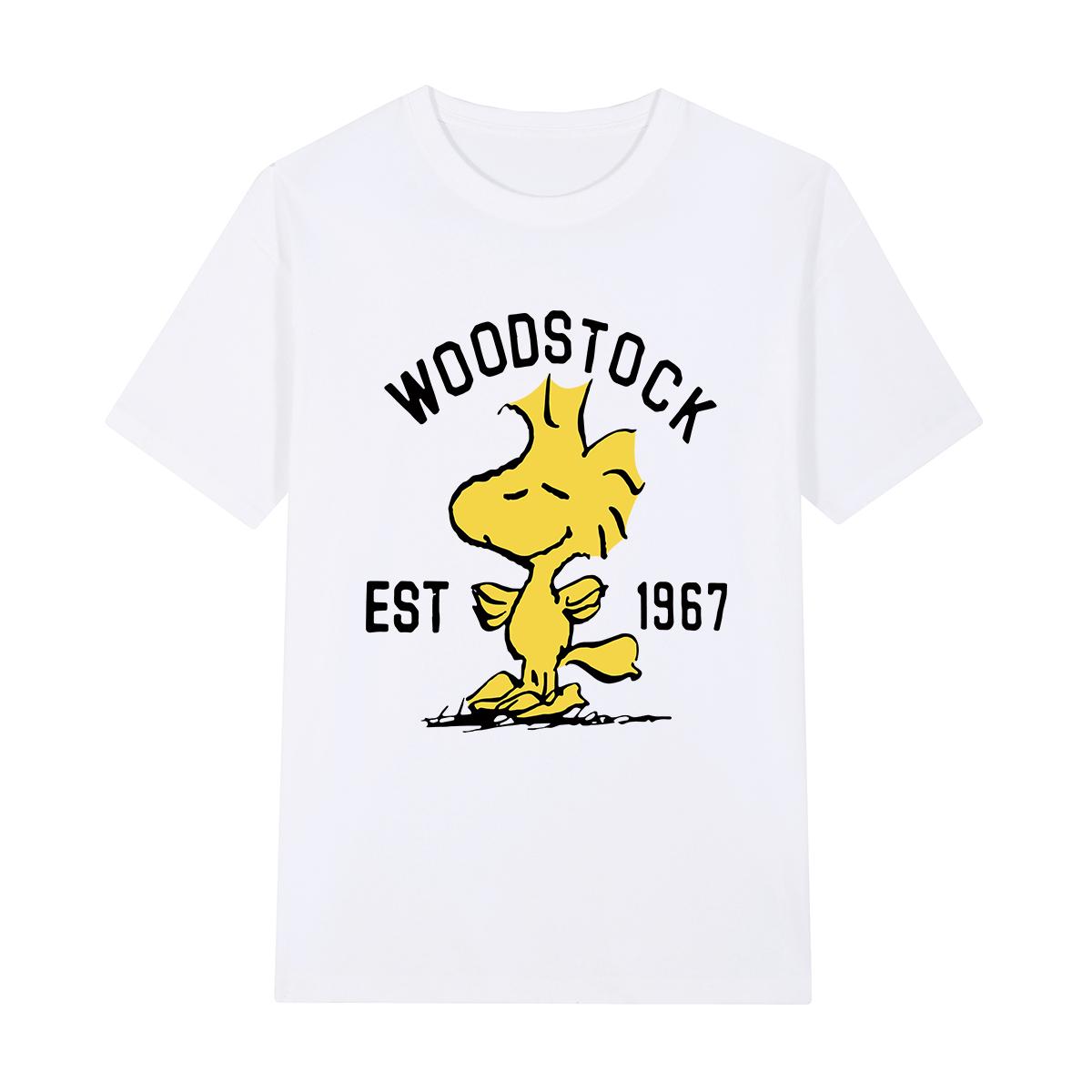 Woodstock Vintage Tshirt 3 Days Peace Music Colorful Logo Guitar Bird Cotton Men T shirt New Tee Tshirt Womens Tops S