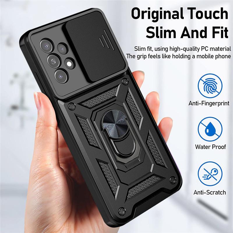Armor Shockproof Magnet Holder Ring Case For For Samsung Galaxy A13 A23 A33 A53 A73 Camera Protection Cover For A 13 23 53 73