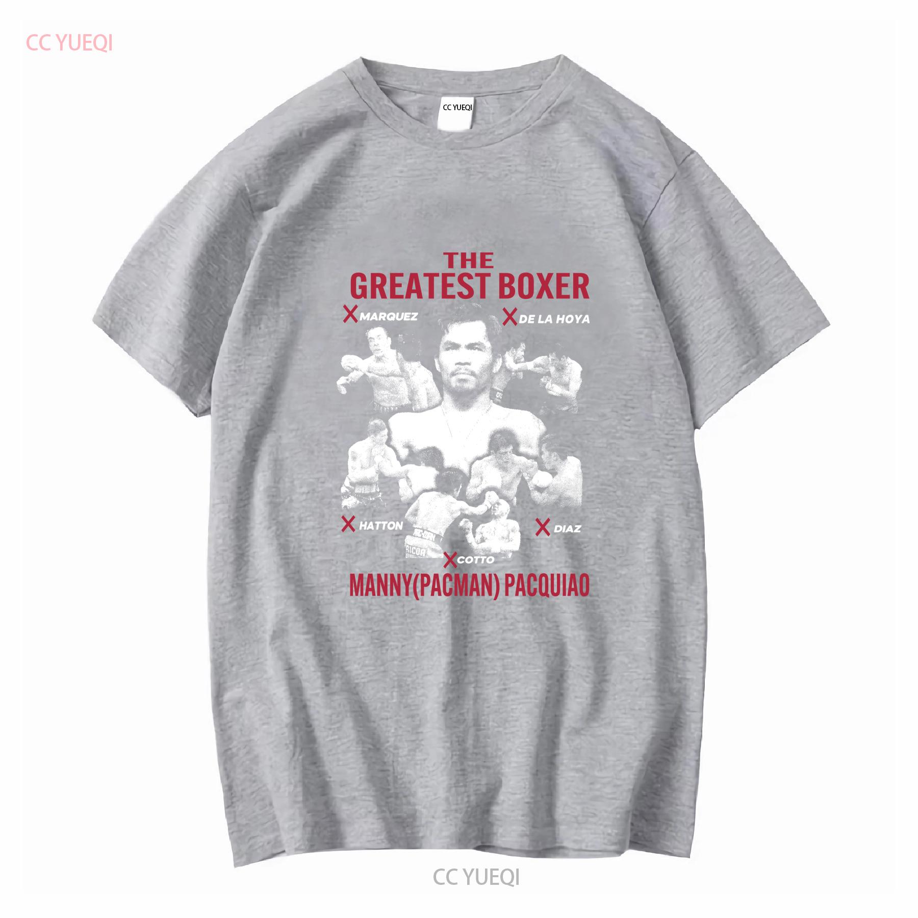 Manny Pacquiao Greatest Boxer T Shirt Black Size Large long or short sleeves vintage Washed fashion Versatile graphic S